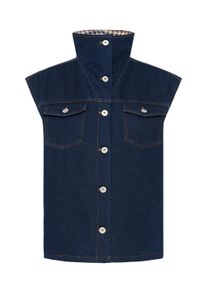 Jeansjacke Ichi "Damen Jeansjacke IHHIRAMO", Damen, Gr. 40, blau (denim authentic blau), Obermaterial: 100% Baumwolle CO., Jacken Jeansjacke