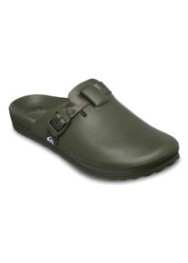 Sandale Quiksilver "Clogg", Herren, Gr. 10 (43), gr&uuml;n (grape leaf), Obermaterial: 85% EVA/12% Polyester-Textil/3% Kunststoffschnalle Synthetik, Futter: k. A., Laufsohle: 100% EVA., Schuhe Sandale