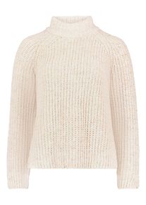 Strickpullover Cartoon "Strickpullover mit Stehkragen", Damen, Gr. 34, beige (cream, gr&uuml;n), Obermaterial: 100% Polyester PES., Pullover Strickpullover