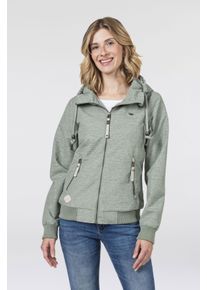 Funktionsjacke Ragwear "NUGGIE OMBRE O", Damen, Gr. L (40), gr&uuml;n (olive), Web, Obermaterial: 100% Polyester. Futter: 100% Polyester, kontrastfarbene Details, unifarben, figurbetont taillenlang, Rippb&uuml;ndchen, Jacken Funktionsjacke, &Uuml;bergangsjacke aus wasserabweisendem Material