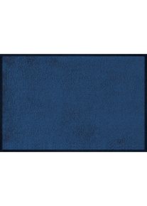 Fu&szlig;matte "Original Uni, Schmutzfangteppich" Gr. 2, blau, B:50cm H:9mm L:75cm, Kunstfaser, wash+dry by Kleen-Tex, Teppiche, Fu&szlig;matte, Schmutzmatte, rutschhemmend, auch als L&auml;ufer erh&auml;ltlich