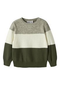 Rundhalspullover name it "NMMVOHAN LS KNIT", Jungen, Gr. 98, gr&uuml;n (mermaid), Strick, Obermaterial: 100% Baumwolle, normal, Rundhals, Rippb&uuml;ndchen, Pullover Rundhalspullover, Baumwolle, regular fit