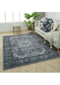 Teppich OTTO HOME "Omar, Druckteppich, orientalisches Design, mehrfarbig, bedruckt", anthrazit, B:80cm H:13mm L:150cm, Kunstfaser, Teppiche, Teppich, Orient-Optik, Vintage Design, weich, Wohnzimmer, Schlafzimmer