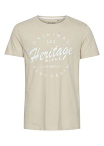 T-Shirt Blend "T-Shirt BHAbraham", Herren, Gr. XL, beige (oyster gray), Obermaterial: 100% Baumwolle CO., Shirts T-Shirt