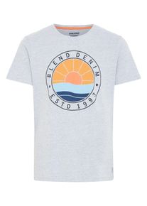 T-Shirt Blend "T-Shirt BHBammer", Herren, Gr. XL, grau (stone mix), Obermaterial: 100% Baumwolle CO., Shirts T-Shirt