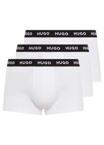 Trunk HUGO UNDERWEAR "TRUNK TRIPLET PACK", Herren, Gr. L (52), wei&szlig; (wei&szlig; 100), Jersey, Obermaterial: 95% Baumwolle, 5% Elasthan, k&ouml;rpernah, Unterhosen Trunk