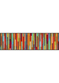 L&auml;ufer "Mikado Stripes" Gr. 20, bunt, B:35cm H:7mm L:120cm, Kunstfaser, wash+dry by Kleen-Tex, Teppiche, L&auml;ufer, Schmutzfangl&auml;ufer, modernes Streifen Design, rutschhemmend, waschbar