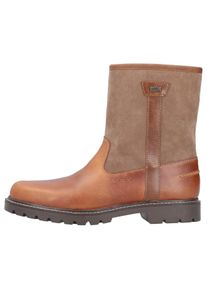 Winterstiefel Rieker "Fiber-Grip", Herren, Gr. 41, braun (cognac, hellbraun), Leder, Veloursleder, Schuhe Winterstiefel, Winterboots, Rieker-TEX, mit Innenrei&szlig;verschluss, schmale Form