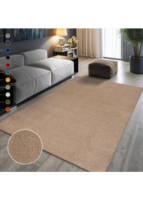 Teppich Sanat "UNI , auch als L&auml;ufer und Rund", beige, B:80cm H:13mm L:150cm, Kunstfaser, Teppiche, Teppich, robuster Kurzflorteppich, gro&szlig;e Farbauswahl, Wohnzimmer, alle R&auml;ume