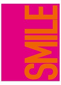 Wandbild Artland "Smile", pink (farbe bild(er): pink), B:45cm H:60cm, Alu Dibond, Bilder, Wandbild, als Alubild, Leinwandbild, Poster, Wandaufkleber in verschied. Gr&ouml;&szlig;en