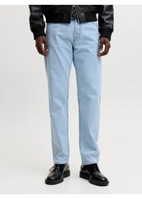 Jack & Jones Loose-fit-Jeans JACK & JONES "JJICHRIS JJORIGINAL SQ 738 NOOS", Herren, Gr. 32, L&auml;nge 36, blau (light blau denim), Denim/Jeans, Obermaterial: 100% Baumwolle, relaxed fit lang, Jeans Loose-fit-Jeans, mit Faded-Effekten