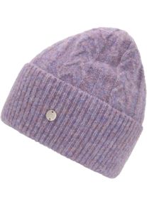 Beanie Chillouts "Zola Hat", Damen, lila, Strick, Obermaterial: 70% Polyester, 15% Polyamid, 10% Wolle, 5% Elasthan, M&uuml;tzen Beanie
