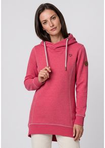 alife and kickin Kapuzensweatshirt ALIFE & KICKIN "AlvaAK A", Damen, Gr. XL, pink (fuchsia), Sweatware, Obermaterial: 50% Baumwolle, 50% Polyester, unifarben, gerade Po-bedeckend, ohne Ausschnitt, Rippb&uuml;ndchen, Sweatshirts Kapuzensweatshirt, schlichtes Kapuzensweatshirt mit Herz-Aufn&auml;her, l&auml;nger geschnitten