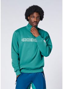 Sweater Chiemsee, Herren, Gr. 6XL (76/78), gr&uuml;n (hydro), 80% Baumwolle, 20% Polyester, unifarben, comfort fit, ohne Ausschnitt, Rippb&uuml;ndchen, Sweatshirts Sweater, - innen weich angeraut