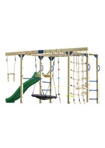 Ambia Garden , Blau, Braun, Gr&uuml;n , Holz, Kunststoff , Zeder , 196x205x522.5 cm , Gr&uuml;ner Punkt, EN 71, Europ&auml;ischer Sicherheitsstandard, FSC 100% ,