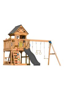 Ambia Garden , Anthrazit, Braun, Grau , Holz, Kunststoff , Zeder , 410x305x435 cm , Gr&uuml;ner Punkt, EN 71, Europ&auml;ischer Sicherheitsstandard, FSC 100% ,