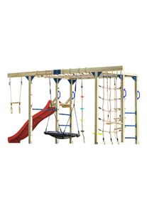 Ambia Garden , Blau, Braun, Rot , Holz, Kunststoff , Zeder , 196.2x205x522.5 cm , Gr&uuml;ner Punkt, EN 71, Europ&auml;ischer Sicherheitsstandard, FSC 100% ,