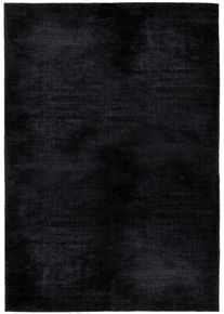 Teppich Tom Tailor HOME "Shine uni", schwarz, B:65cm H:8mm L:135cm, Viskose, Teppiche, Teppich, Handwebteppich, 100% Viskose, handgewebt, mit elegantem Schimmer