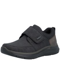 Klettschuh Rieker "Halbschuh", Herren, Gr. 47, schwarz, Obermaterial: 50% Rindsleder Leather cow. 50% Lammleder LEL., Schuhe Klettschuh