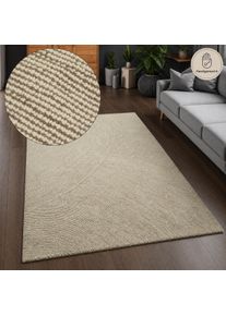 Wollteppich OTTO HOME "Liviaa, handgewebt, Wolle", beige, B:120cm H:18mm L:180cm, Wolle, Teppiche, Wollteppich, Zen, Skandi, Hygge, Natur, Wohnzimmer, Schlafzimmer, Esszimmer