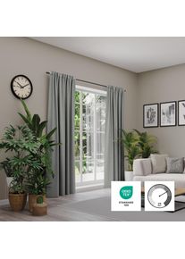 Neutex for you! Vorhang nach Ma&szlig; NEUTEX FOR YOU "ARUBA", grau (helltaupe), B:137cm H:280cm, Jacquard, Obermaterial: 100% Polyester, Gardinen nach Ma&szlig;, Vorhang nach Ma&szlig;, Uni Dimout, hochwertige Webstruktur