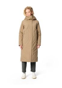 Wintermantel Vaude "WOMEN'S COREWAY COAT", Damen, Gr. 42, oat, Web, Obermaterial: 100% Polyester. Futter: 100% Polyamid. Wattierung: 100% Polyester, hoch geschlossener Ausschnitt, eingesetzt eingefasste Kante, M&auml;ntel Wintermantel, mit Fleecef&uuml;tterung, mit Kapuze, wasserabweisend