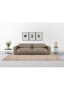 Big-Sofa Trendmanufaktur "Braga Japandi-Design, mit hochwertigem Kaltschaum, Megasofa, in Cord", braun (schlamm), B:254cm H:72cm T:107cm, 100% Polyester, Sofas, Big-Sofa, modernes Big-Sofa, Couch mit hohem Sitzkomfort, 254/72/107 cm (B/H/T)