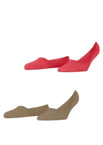 F&uuml;&szlig;linge Burlington "Everyday 2-Pack", Damen, Gr. 35-36, rot (coral rot (8542)), Obermaterial: 74% Baumwolle CO. 23% Polyamid PA. 3% Elasthan EL., glatt, Socken F&uuml;&szlig;linge
