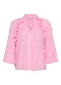 Langarmbluse Kaffe "Langarm-Bluse KAflora", Damen, Gr. 36, pink (pink frosting), Obermaterial: 50% Baumwolle CO. 50% Viskose CV., Blusen Langarmbluse