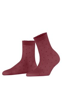 Feins&ouml;ckchen Falke "Dot", Damen, Gr. 35-38, rot (ruby (8830)), Obermaterial: 92% Polyamid PA. 8% Elasthan EL., matt, Socken Feins&ouml;ckchen