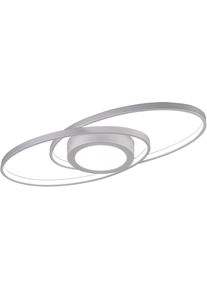 REALITY LEUCHTEN LED Deckenleuchte "Galaxy", grau (titansilberfarben), 1, H: 4cm, 1 Stk., Leuchten, Switch Dimmer, LED Deckenleuchte