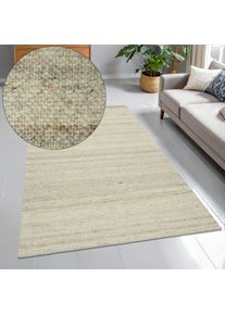 Teppich OTTO HOME "Naddia, Webstruktur, Naturt&ouml;ne", bunt (beige), B:120cm H:9mm L:180cm, Baumwolle, Kunstfaser, Wolle, Teppiche, Teppich, Zeitloses Design, meliert, Wohnzimmer, Schlafzimmer, Esszimmer
