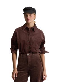 Marc O'Polo Langarmbluse MARC O'POLO DENIM, Damen, Gr. L, braun (espresso braun), Cord, Obermaterial: 98% Baumwolle, 2% Elasthan, relaxed fit normal, Manschette, Blusen Langarmbluse, relaxed aus Baumwoll-Stretch, aus Cord