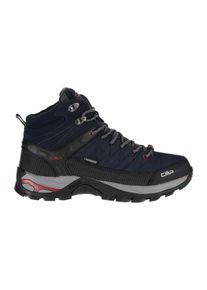 Wanderschuh CMP "Rigel Mid", Herren, Gr. 44, grau (anthrazit, blau), Obermaterial: 100% Rindsleder Leather cow., Schuhe Wanderschuh