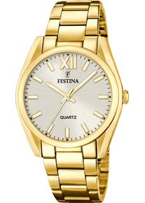 Quarzuhr Festina "Boyfriend Collection", gold (goldfarben, champagnerfarben, champagnerfarben), Armbanduhren, Damen, goldfarben, Quarzuhr, Armbanduhr, Damenuhr, Edelstahlarmband
