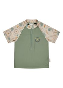 Badeanzug Sterntaler "Badeshirt kurzarm L&ouml;we", Jungen, Gr. 116, EURO, gr&uuml;n (mattgr&uuml;n), Obermaterial: 82% Polyamid PA. 18% Elasthan EL., Badeanz&uuml;ge Badeanzug