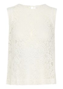 Blusentop Kaffe "Shirtbluse KAlora", Damen, Gr. 34, wei&szlig; (chalk), Obermaterial: 35% Polyamid PA. 35% Viskose CV. 30% Baumwolle CO., Blusen Blusentop