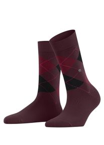 Socken Burlington "Queen", Damen, Gr. 36-41, rot (claret (8375)), Obermaterial: 67% Baumwolle CO. 33% Polyamid PA., glatt, Socken Socken