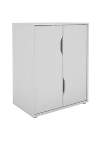 Mid.you , Wei&szlig; , Holzwerkstoff , 1 F&auml;cher , 60x76.5x37 cm , FSC MIX , Beim&ouml;bel erh&auml;ltlich, griffloses &Ouml;ffnen ,