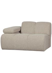 Livetastic , Beige , Textil , 97x74x124 cm , Made in EU , R&uuml;cken echt, Armteil links, modular ,
