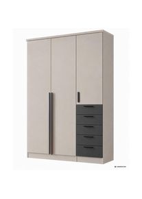 M&Ouml;BELIX M&ouml;belix , Graphitfarben, Kaschmir , Holzwerkstoff , 3 F&auml;cher , 5 Schublade(n) Schubladen , 135.6x210x52 cm ,