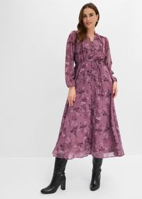 Midi-Chiffonkleid, lila, Gr&ouml;&szlig;e 36, bonprix