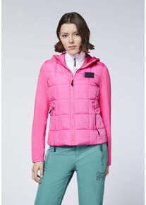Outdoorjacke Chiemsee, Damen, Gr. M (38/40), pink (sugar plum), 100% Polyester, unifarben, regular fit, ohne Ausschnitt, Jacken Outdoorjacke, - Materialmix aus Canvas & Technical Fleece