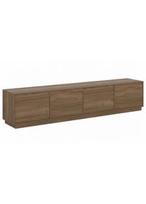 Mid.you Lowboard, Nussbaumfarben, Holzwerkstoff, 220.5x45x41.5 cm, FSC Mix, stehend, Wohnzimmer, TV M&ouml;bel, Lowboards, Lowboards stehend