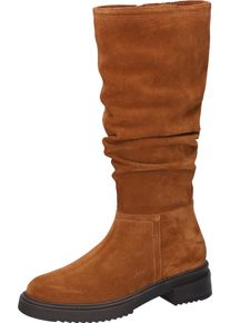 Waldl&auml;ufer Stiefel WALDL&Auml;UFER "H-Shelly", Damen, Gr. 9,5 (44), Normalschaft, braun (cognac), Veloursleder, Schuhe Stiefel, Langschaftstiefel mit Rei&szlig;verschluss, in bequeme Weite G