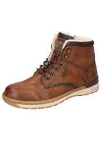 Winterboots Lerros, Herren, Gr. 48, braun (cognacfarben), Lederimitat, used, Schuhe Winterboots, Casual Boots, Winterboots mit Logoaufn&auml;her an der Schuhzunge