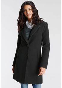 Kurzmantel Laura Scott, Damen, Gr. 48, schwarz, Web, Obermaterial: 100% Polyester. Futter: 100% Polyester, unifarben, normal extrakurz, ohne Ausschnitt, M&auml;ntel Kurzmantel, perfekt f&uuml;r den &Uuml;bergang in Wolloptik