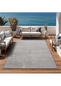 Teppich OTTO HOME "Lorent" Gr. 3, grau, B:120cm H:5mm L:170cm, Kunstfaser, Teppiche, Teppich, Kurzflor, Uni Farben, Hoch-Tief-Effekt, Scandi-Look, Outdoor geeignet