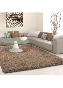 Hochflor-Teppich AYYILDIZ TEPPICHE "Life Shaggy 1500 , auch als L&auml;ufer und in Rund erh&auml;ltlich", braun (mokka), B:200cm H:30mm L:290cm, Kunstfaser, Teppiche, Hochflor-Teppich, Langflor, uni, gro&szlig;e Farb- und Gr&ouml;&szlig;enauswahl. Wohnzimmer, alle R&auml;ume