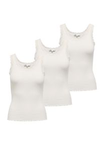 T-Shirt Only "T-Shirt ONLSARA SHARAI LIFEW TANK TOP 3P 3er Pack", Damen, Gr. M, wei&szlig;, Obermaterial: 94% Baumwolle CO. 6% Elasthan EL., Shirts T-Shirt